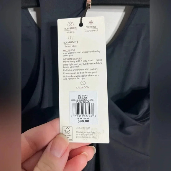 Calia Energize Exercise Dress, Black, Size Xs‎ - Picture 4 of 6